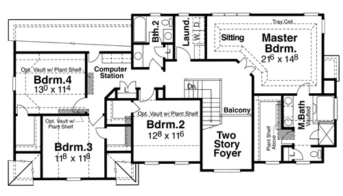 Second Floor image of CLAIRMONT House Plan